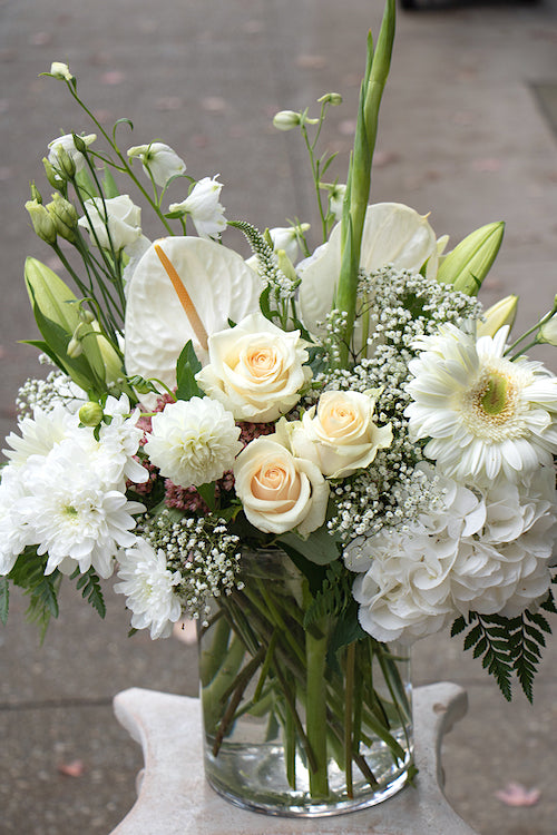 Sympathy  Arrangement With Seasonal Flowers